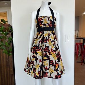 ANTHROPOLOGIE MAYFLOWER HALTER DRESS  BY MOULINETTE SOEURS